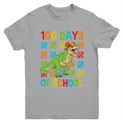 100th Day Of School Dinosaur T-Rex Youth Shirt | teecentury