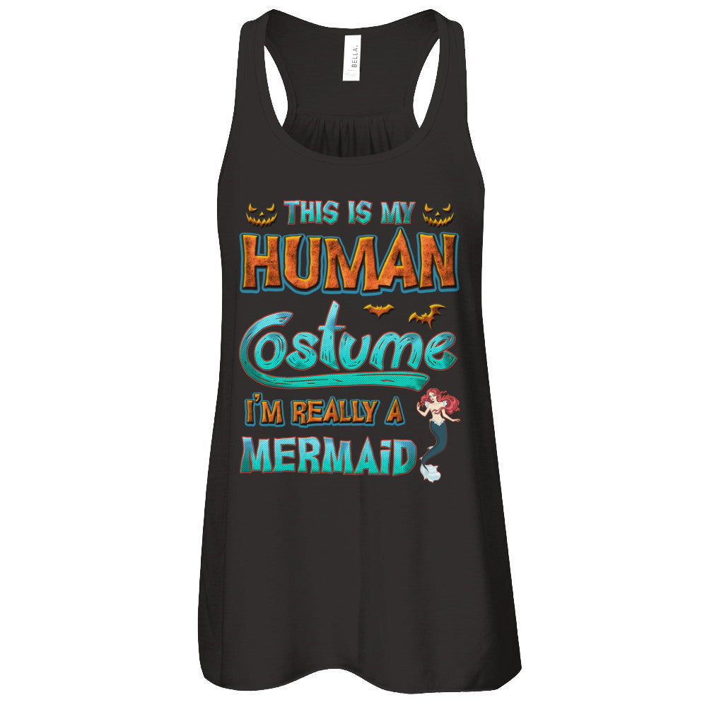 Mermaid Halloween My Human Costume I'm Really A Mermaid T-Shirt & Tank Top | Teecentury.com