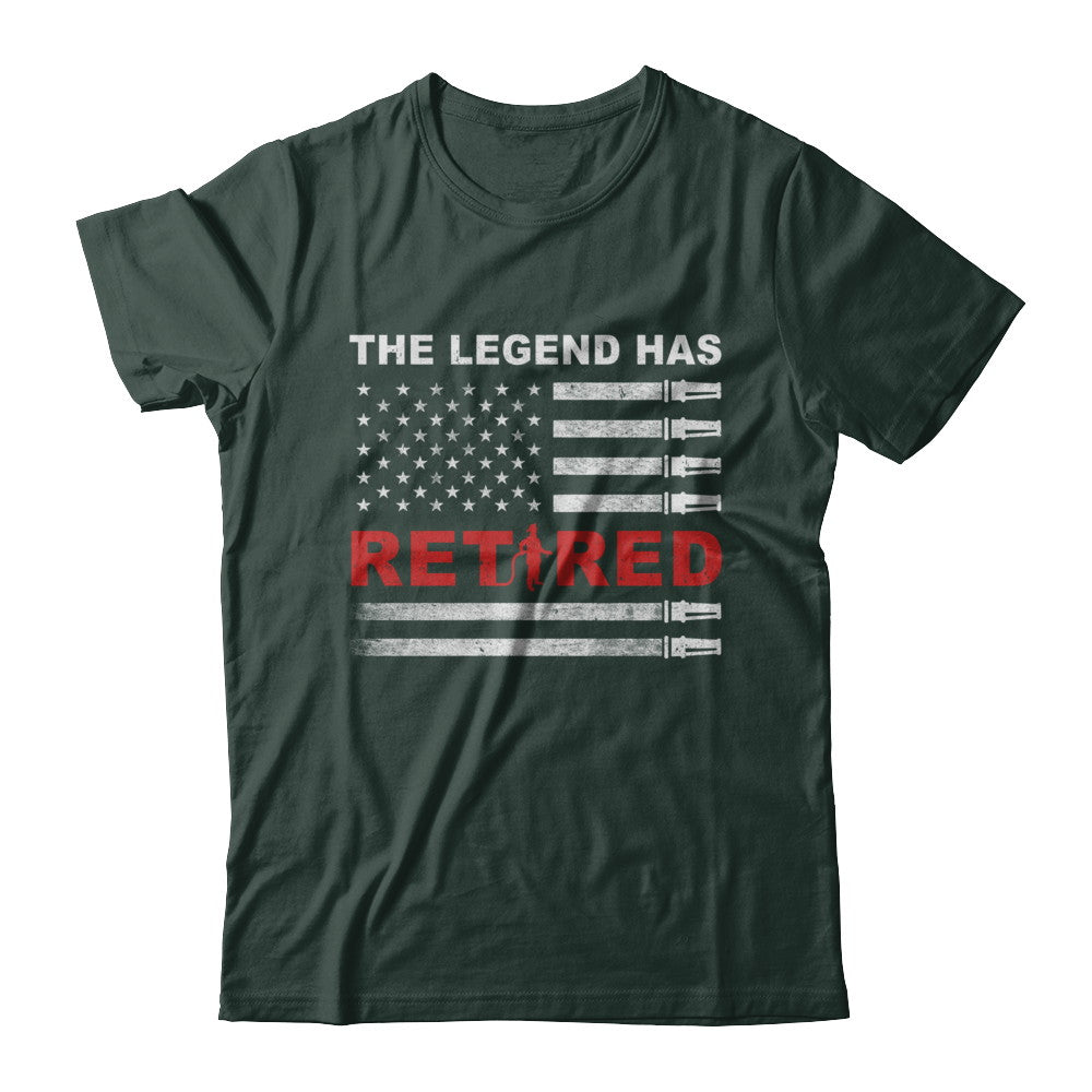 The Legend Has Retired Firefighter Retirement Gift T-Shirt & Hoodie | Teecentury.com