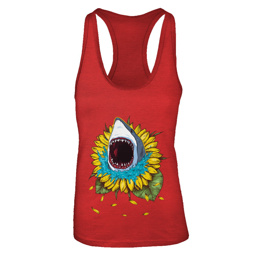 Shark Sunflower Funny Shark Lover Gift T-Shirt & Tank Top | Teecentury.com