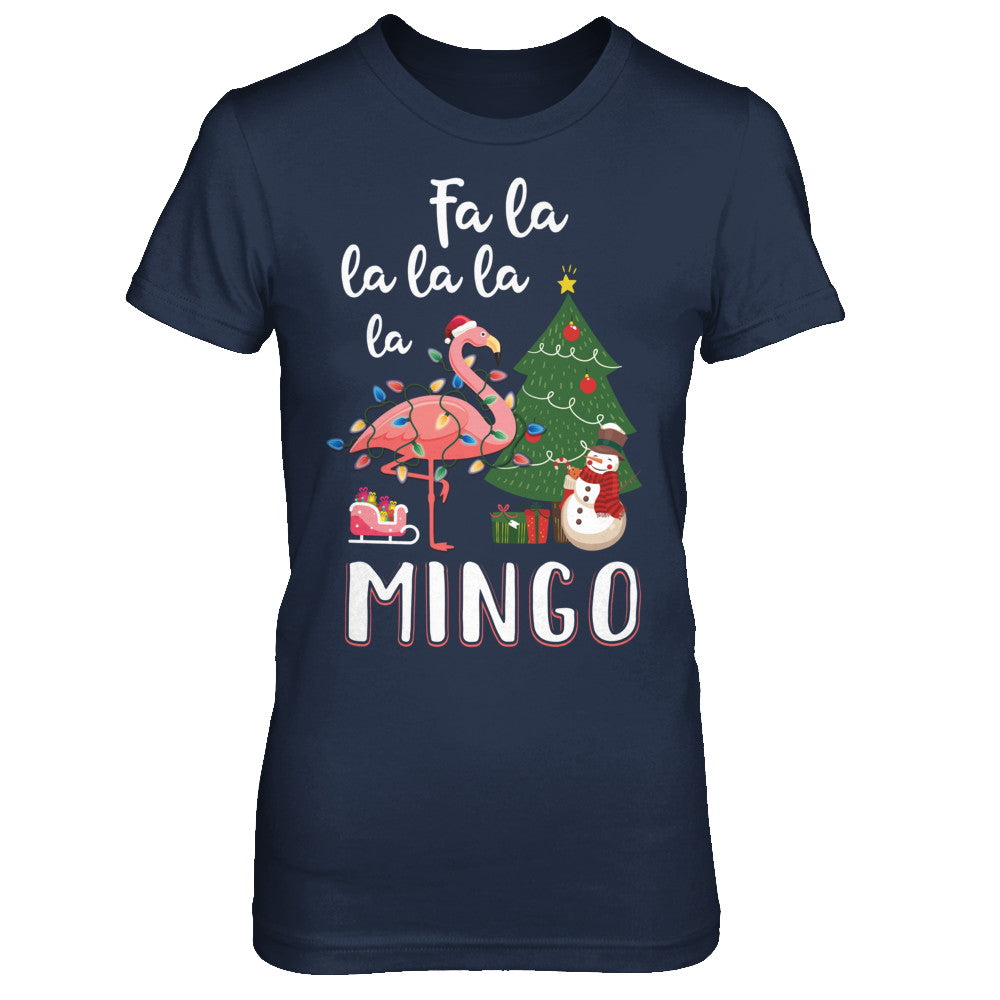 Cute Pink Flamingo Santa Hat Merry Christmas T-Shirt & Hoodie | Teecentury.com