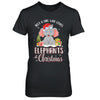 Just A Girl Who Loves Elephants And Christmas T-Shirt & Sweatshirt | Teecentury.com