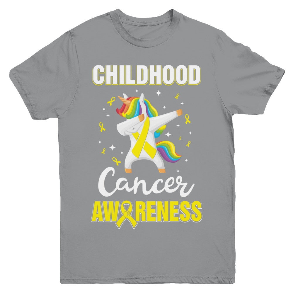 Childhood Cancer Awareness Cute Unicorn Warrior Youth Youth Shirt | Teecentury.com