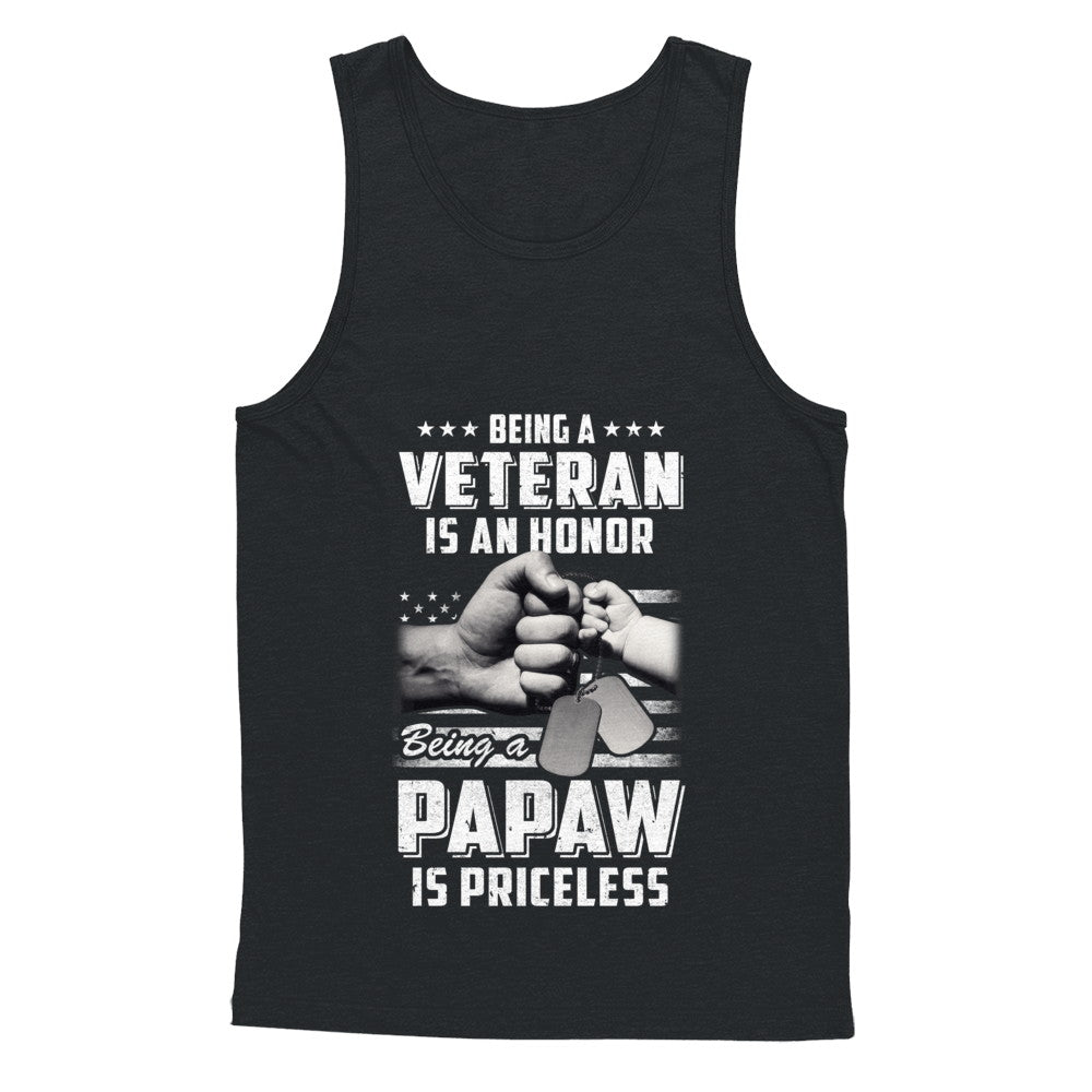 Being A Veteran Is An Honor Being A PaPaw Is Priceless T-Shirt & Hoodie | Teecentury.com