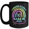 10 Years Of Being Awesome 10th Birthday Girl Tie Dye Mug | teecentury