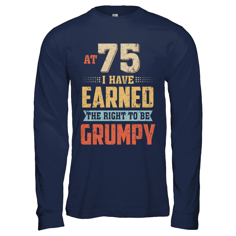 Vintage The Right To Be Grumpy 75th 1947 Birthday Gift T-Shirt & Hoodie | Teecentury.com