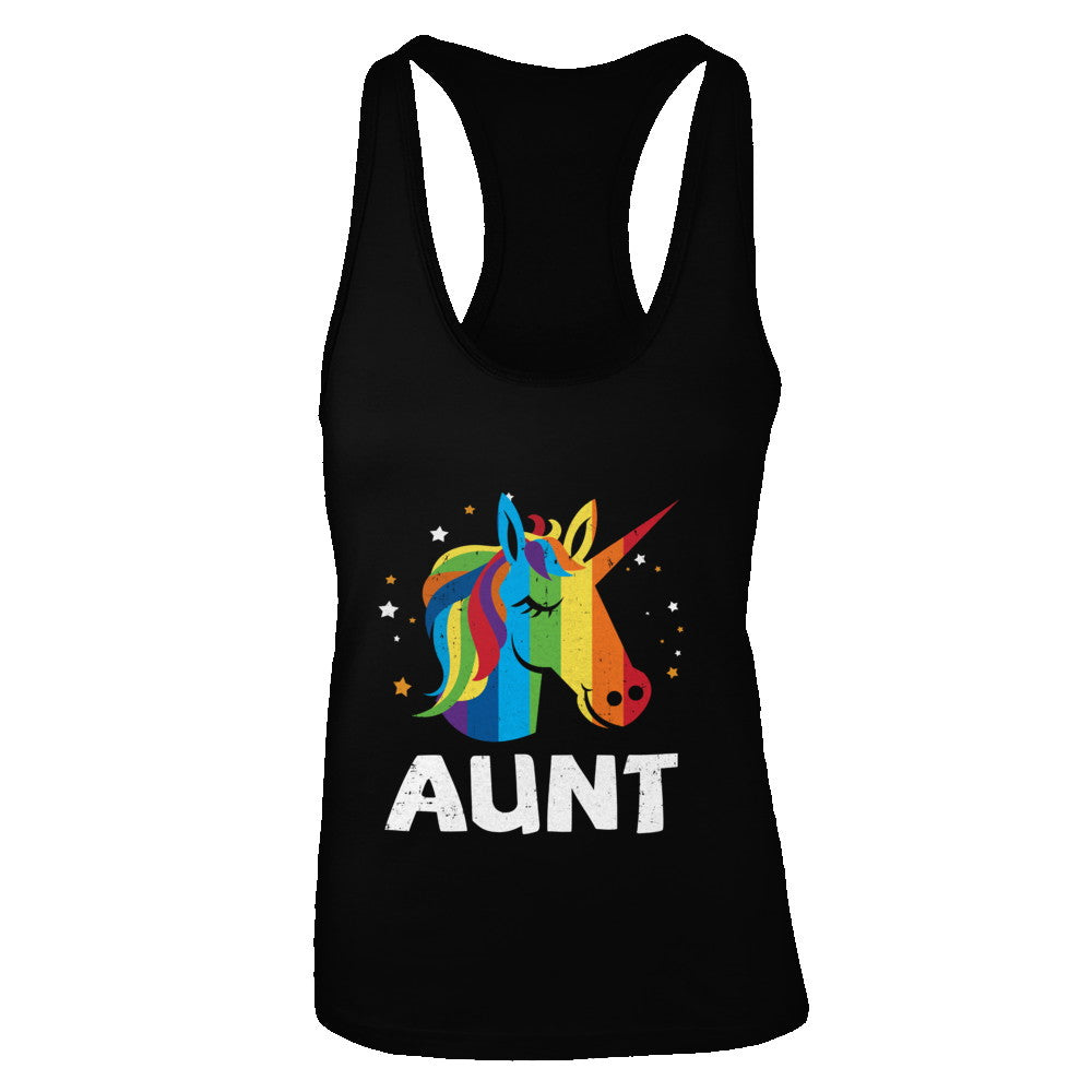LGBT Pride Lesbian Gay Proud Aunt Unicorn T-Shirt & Tank Top | Teecentury.com
