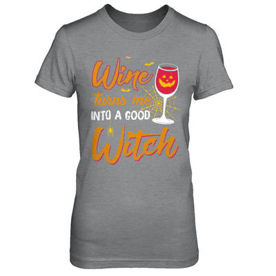 Wine Turns Me Into A Good Witch Halloween T-Shirt & Hoodie | Teecentury.com