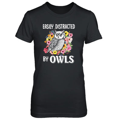 Easily Distracted By Owls T-Shirt & Tank Top | Teecentury.com
