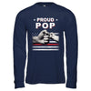 Proud Pop Fireman Firefighter Thin Red Line Flag Fathers Day T-Shirt & Hoodie | Teecentury.com