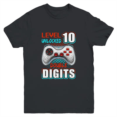 10th Birthday For Boys Double Digits 10 Year Old Gamer Youth Youth Shirt | Teecentury.com