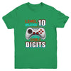 10th Birthday For Boys Double Digits 10 Year Old Gamer Youth Youth Shirt | Teecentury.com