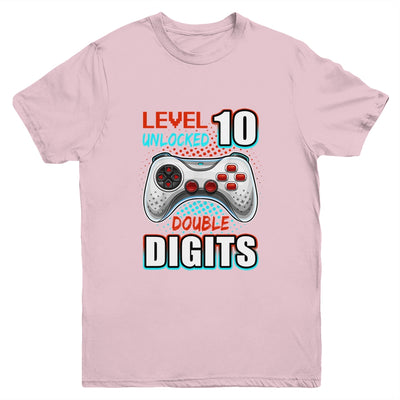 10th Birthday For Boys Double Digits 10 Year Old Gamer Youth Youth Shirt | Teecentury.com