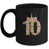 10th Birthday Girl 10 Years Old Awesome Unicorn Flower Mug Coffee Mug | Teecentury.com