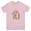 10th Birthday Girl 10 Years Old Awesome Unicorn Flower Youth Youth Shirt | Teecentury.com