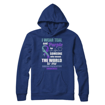 I Wear Teal And Purple For Someone Suicide Prevention Awareness T-Shirt & Hoodie | Teecentury.com
