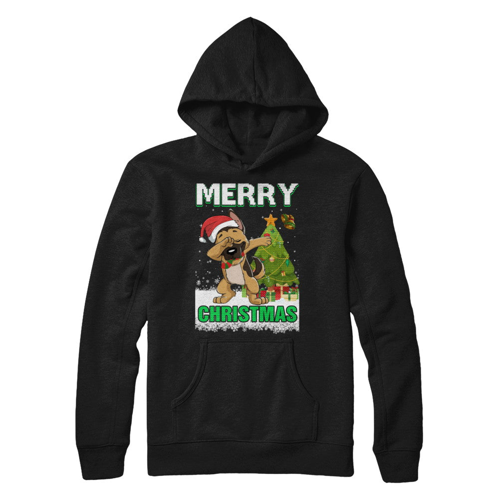 Cute German Shepherd Claus Merry Christmas Ugly Sweater T-Shirt & Sweatshirt | Teecentury.com