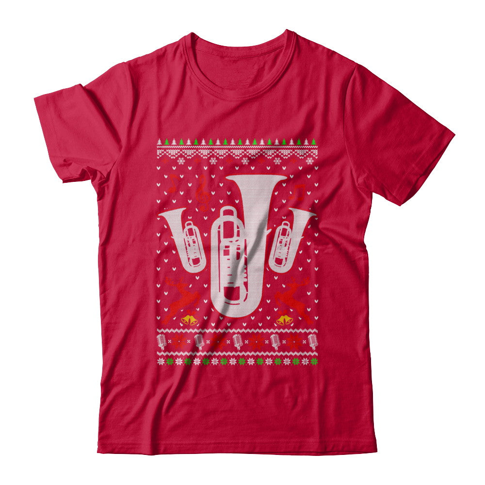Santa Tuba Ugly Christmas Sweater Gifts T-Shirt & Sweatshirt | Teecentury.com