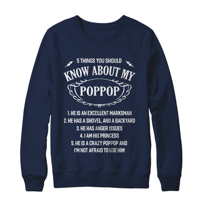 5 Things You Should Know About My PopPop Granddaughter T-Shirt & Sweatshirt | Teecentury.com