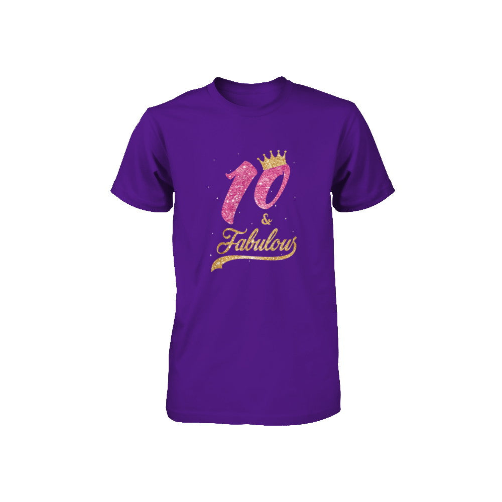 10Th And Fabulous Ten Birthday Youth Youth Shirt | Teecentury.com