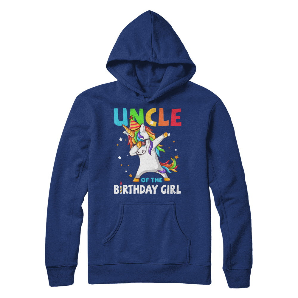 UNCLE Of The Birthday Girl Dabbing Unicorn Party T-Shirt & Hoodie | Teecentury.com