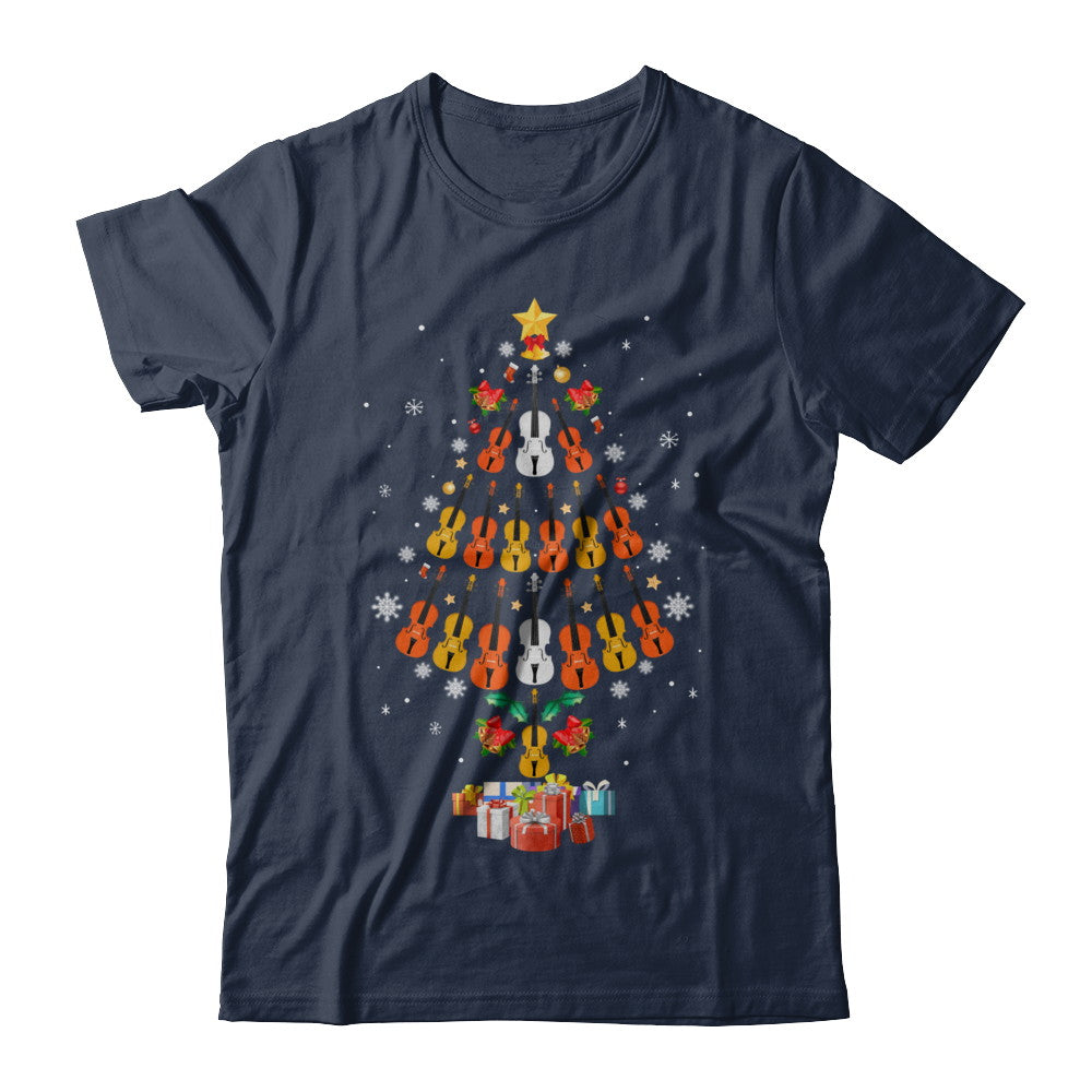 Music Violin Christmas Tree Merry Xmas Gift T-Shirt & Sweatshirt | Teecentury.com