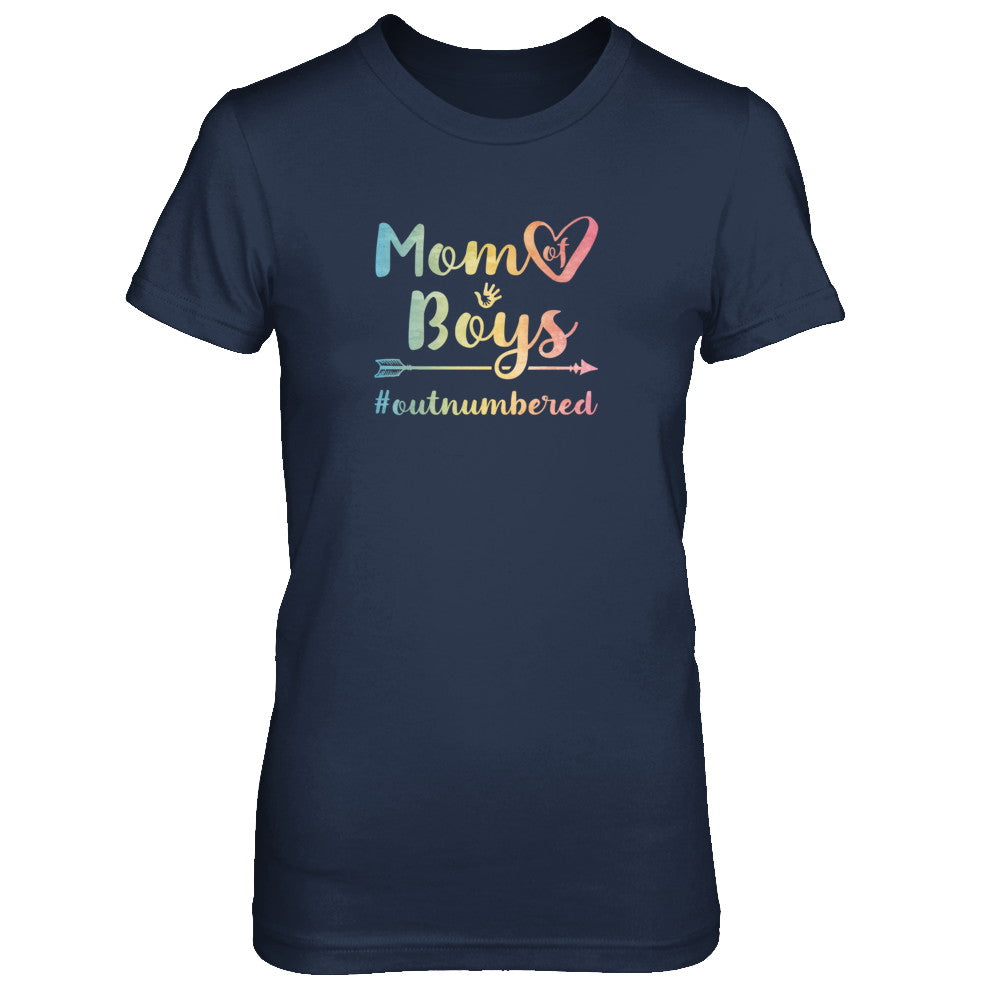 Mom Of Boys Outnumbered T-Shirt & Tank Top | Teecentury.com