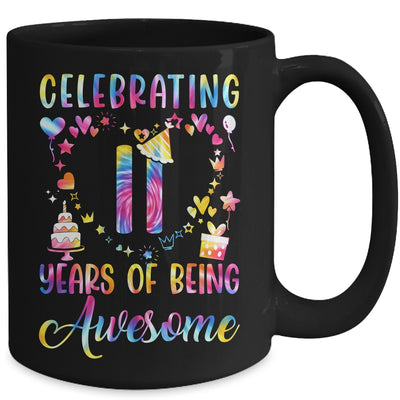 11 Years Of Being Awesome 11 Years Old 11th Birthday Tie Dye Mug | teecentury