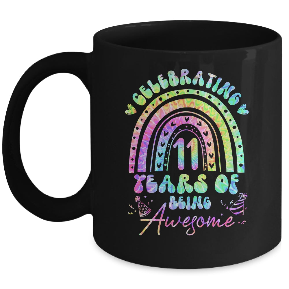 11 Years Of Being Awesome 11th Birthday Girl Tie Dye Mug | teecentury