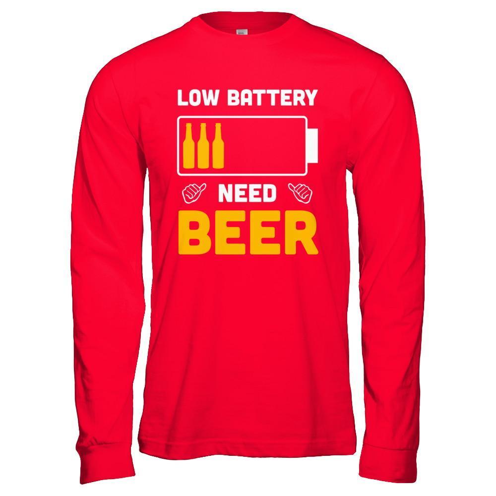 Low Battery Need Beer T-Shirt & Hoodie | Teecentury.com