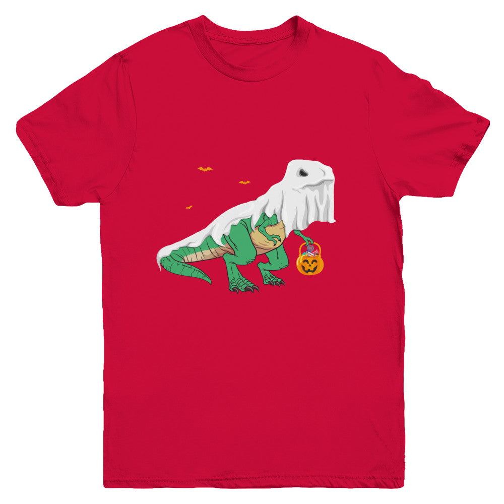 Halloween T Rex Dinosaur Ghost Trick Or Treat Youth Youth Shirt | Teecentury.com