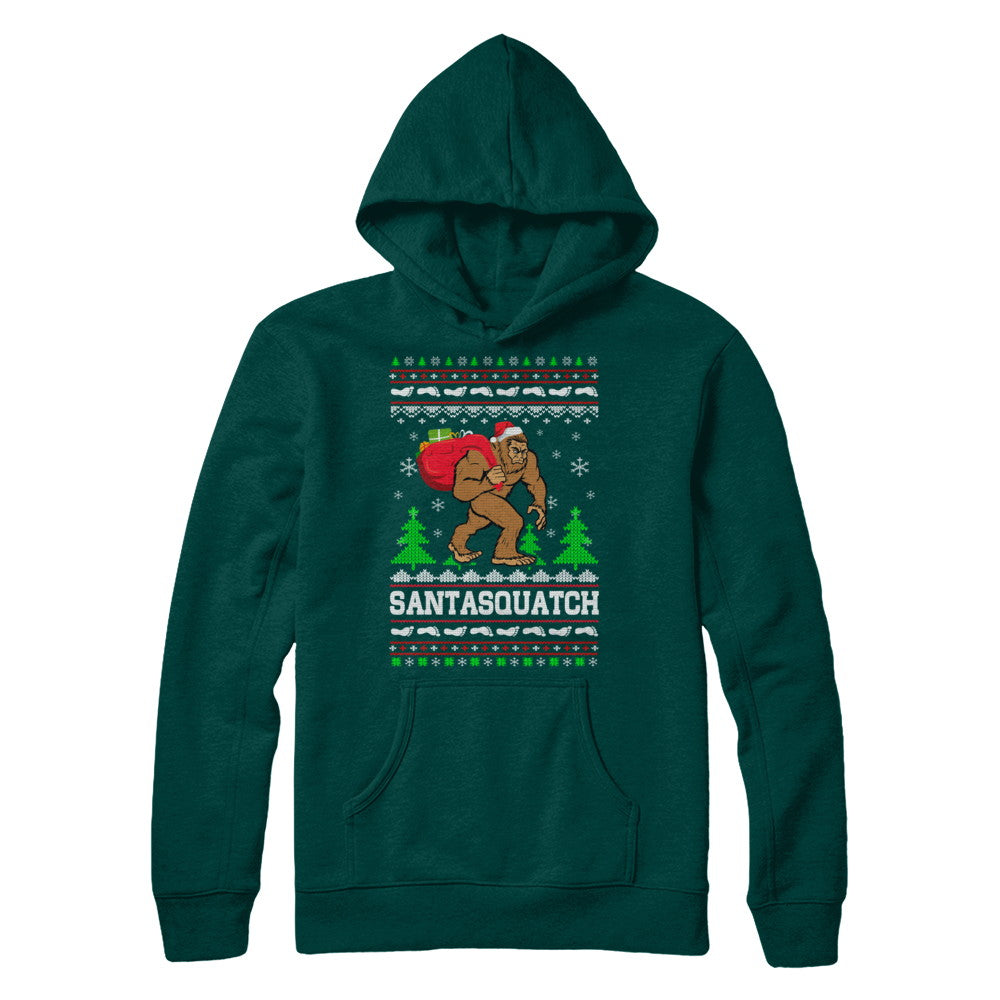 Bigfoot Hairy Christmas Green Pattern Ugly Christmas Sweater - Best Gift  For Christmas - Excoolent