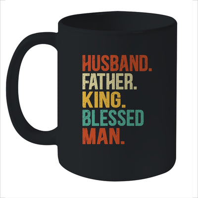 Husband Father King Blessed Man Pride Black Dad Gift Mug Coffee Mug | Teecentury.com