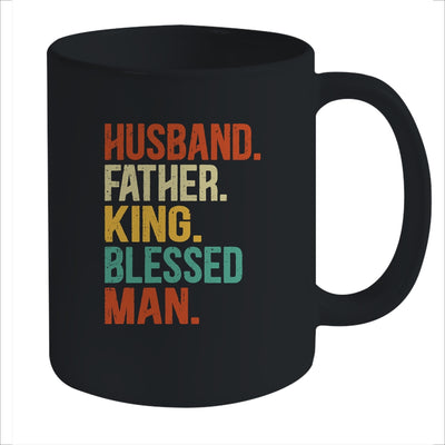 Husband Father King Blessed Man Pride Black Dad Gift Mug Coffee Mug | Teecentury.com