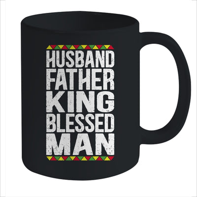Husband Father King Blessed Man Black Pride Dad Gift Mug Coffee Mug | Teecentury.com