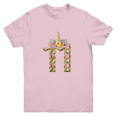 11th Birthday Girl 11 Years Old Awesome Unicorn Flower Youth Youth Shirt | Teecentury.com