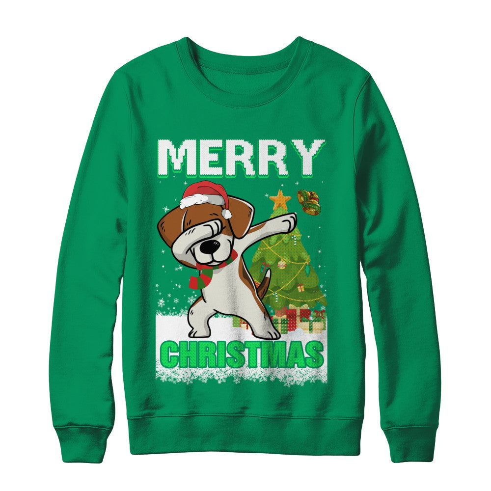 Cute Beagle Claus Merry Christmas Ugly Sweater T-Shirt & Sweatshirt | Teecentury.com