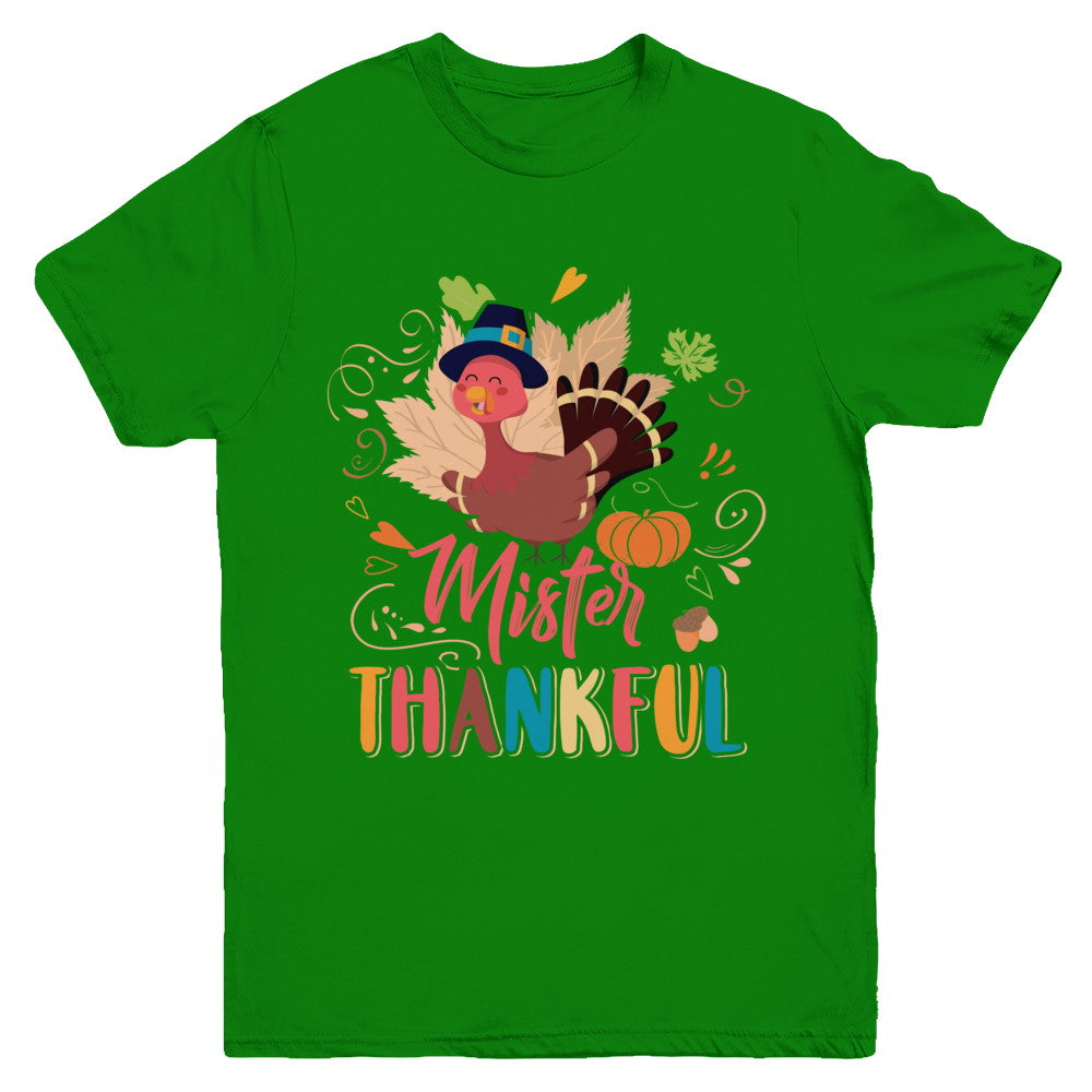 Cute Mister Thankful Turkey Thanksgiving Youth Youth Shirt | Teecentury.com