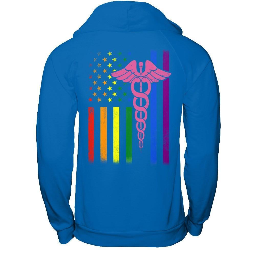 Nurse Rainbow Lgbt Flag Pride Lesbian Gay Super Stronger T-Shirt & Hoodie | Teecentury.com