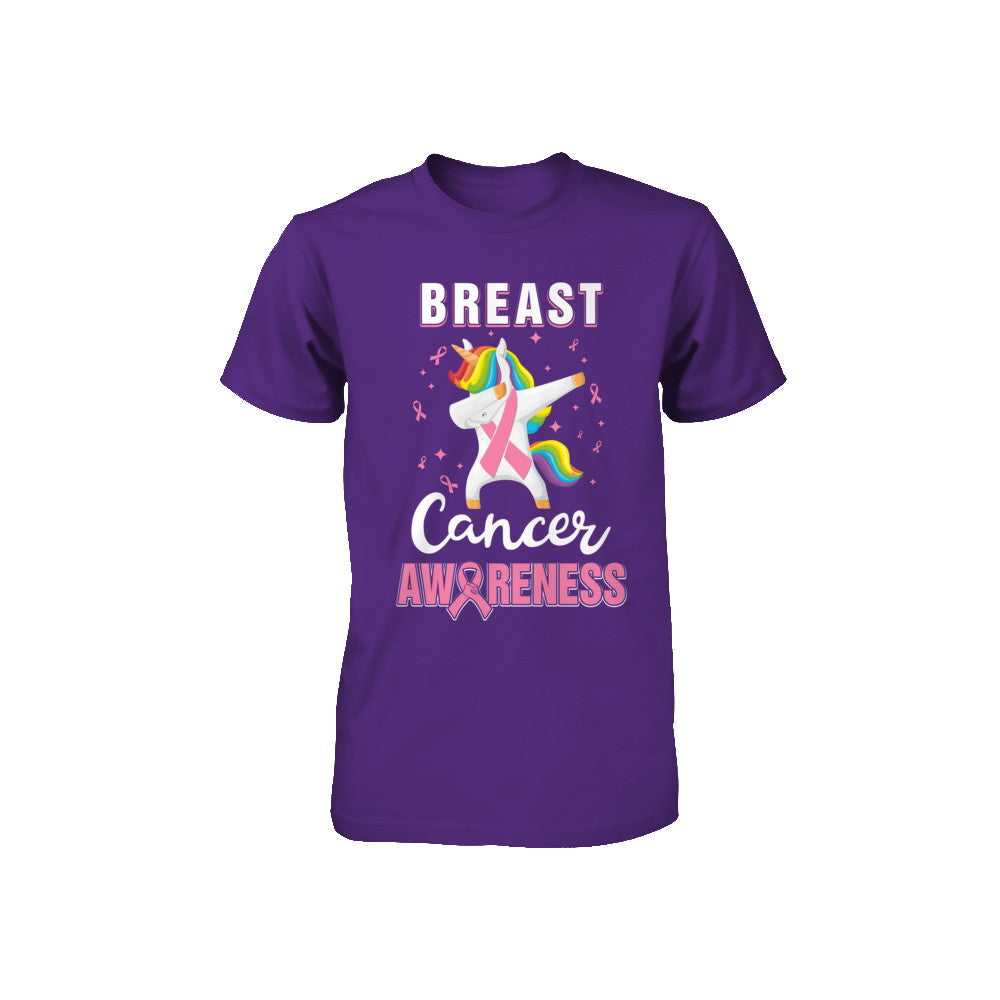 Inspirational Breast Cancer Awareness Unicorn Support Youth Youth Shirt | Teecentury.com