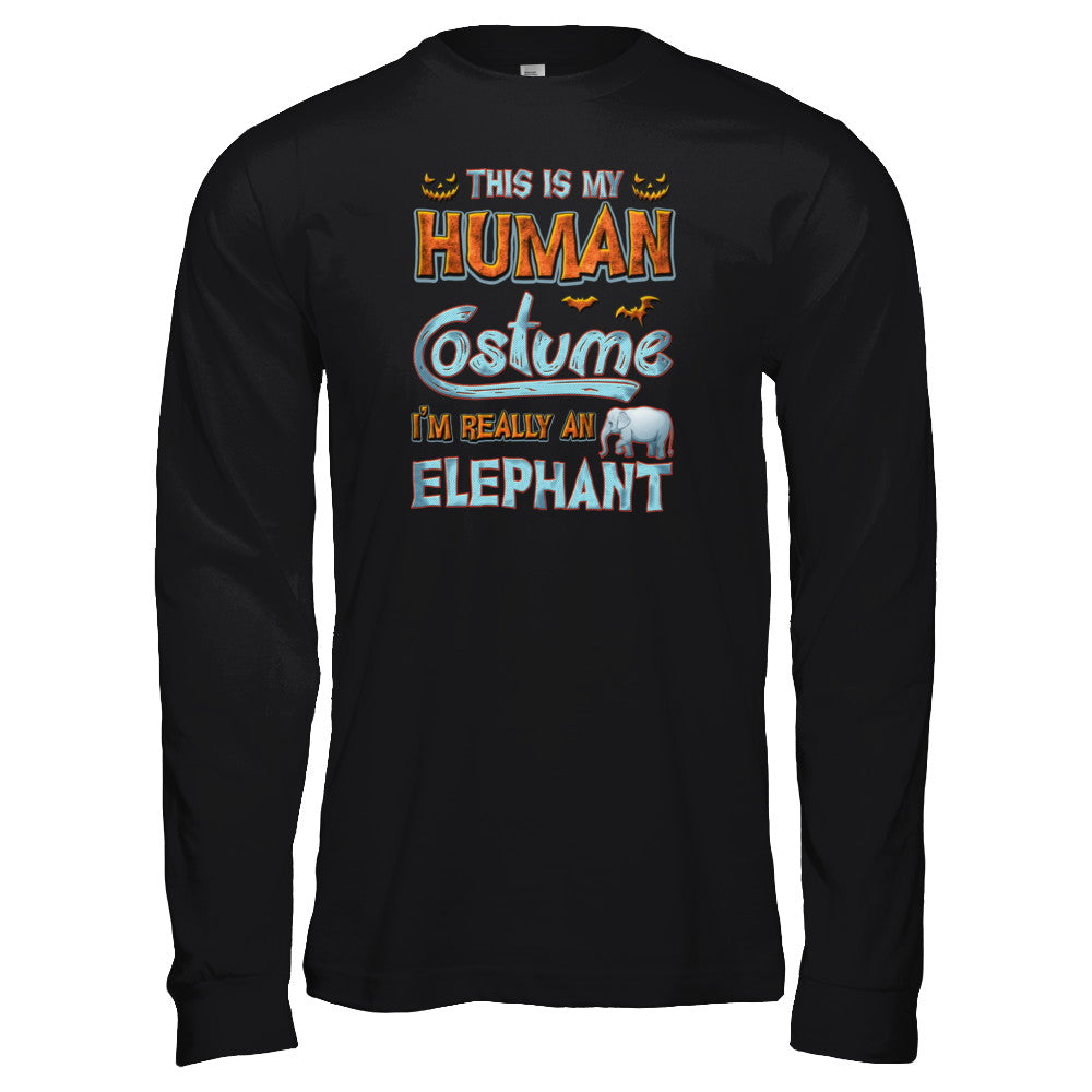 Elephant Halloween My Human Costume I'm Really An Elephant T-Shirt & Tank Top | Teecentury.com