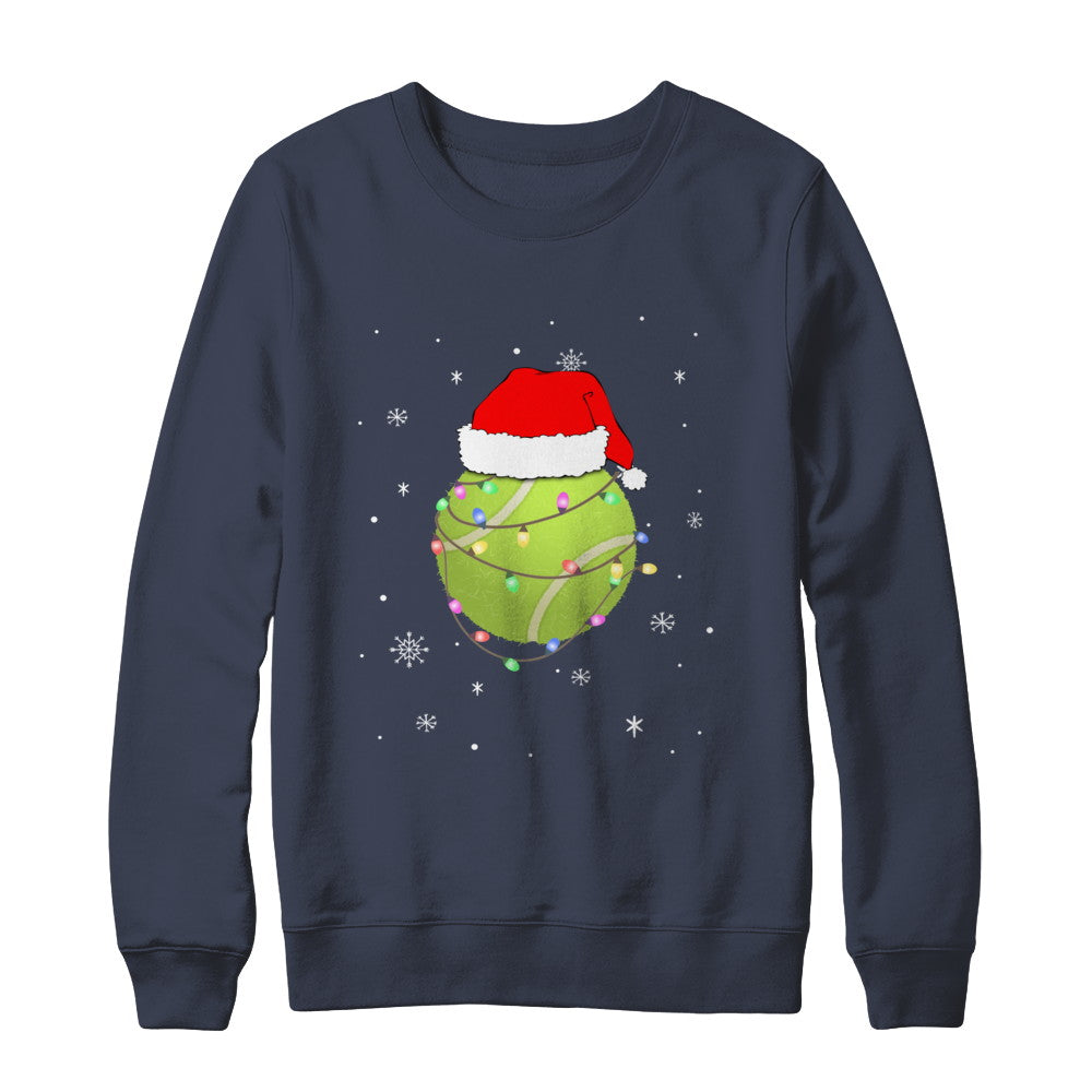 Santa Hat Tennis Christmas Gifts T-Shirt & Sweatshirt | Teecentury.com