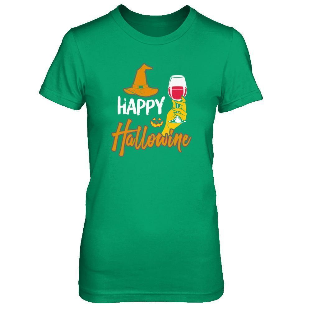 Halloween Happy Hallowine For Wine Lover T-Shirt & Tank Top | Teecentury.com