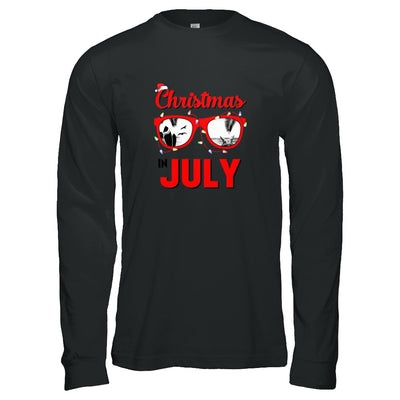 July In Christmas Santa Hat Sunglasses Summer Vacation T-Shirt & Tank Top | Teecentury.com