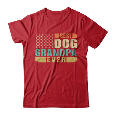 Vintage Retro BEST DOG GRANDPA EVER American Flag Fathers Day T-Shirt & Hoodie | Teecentury.com