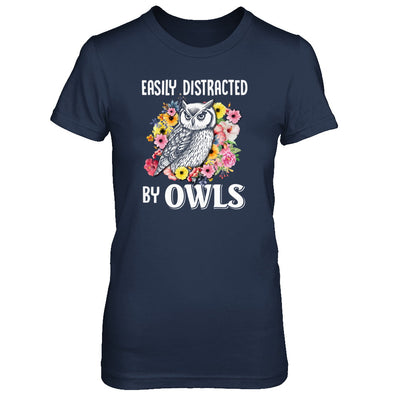 Easily Distracted By Owls T-Shirt & Tank Top | Teecentury.com