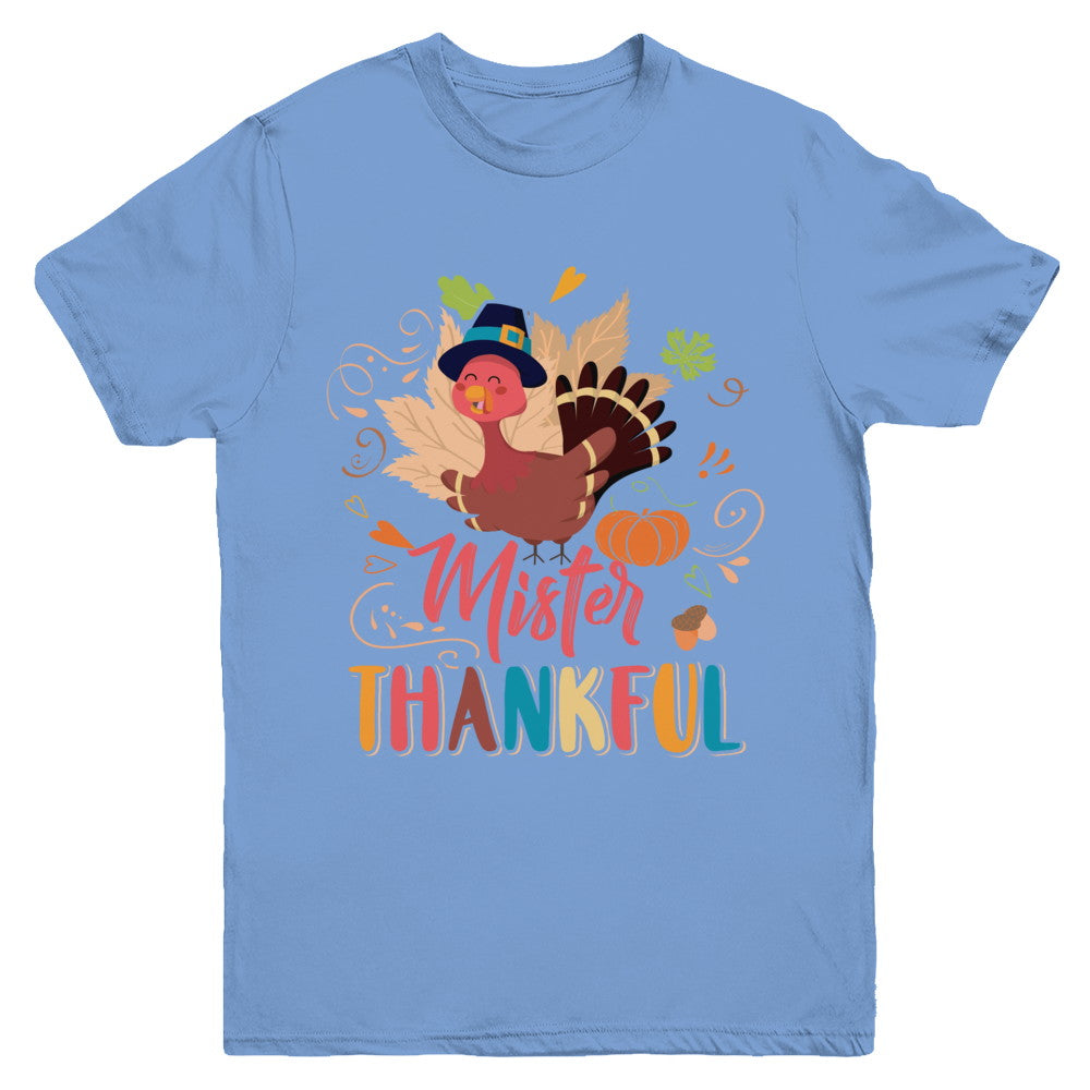 Cute Mister Thankful Turkey Thanksgiving Youth Youth Shirt | Teecentury.com