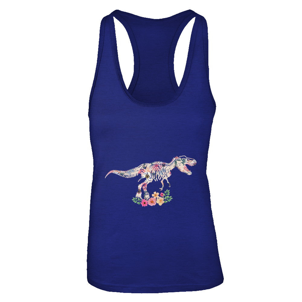 Funny Saurus Dinosaur T-Rex Flower T-Shirt & Tank Top | Teecentury.com
