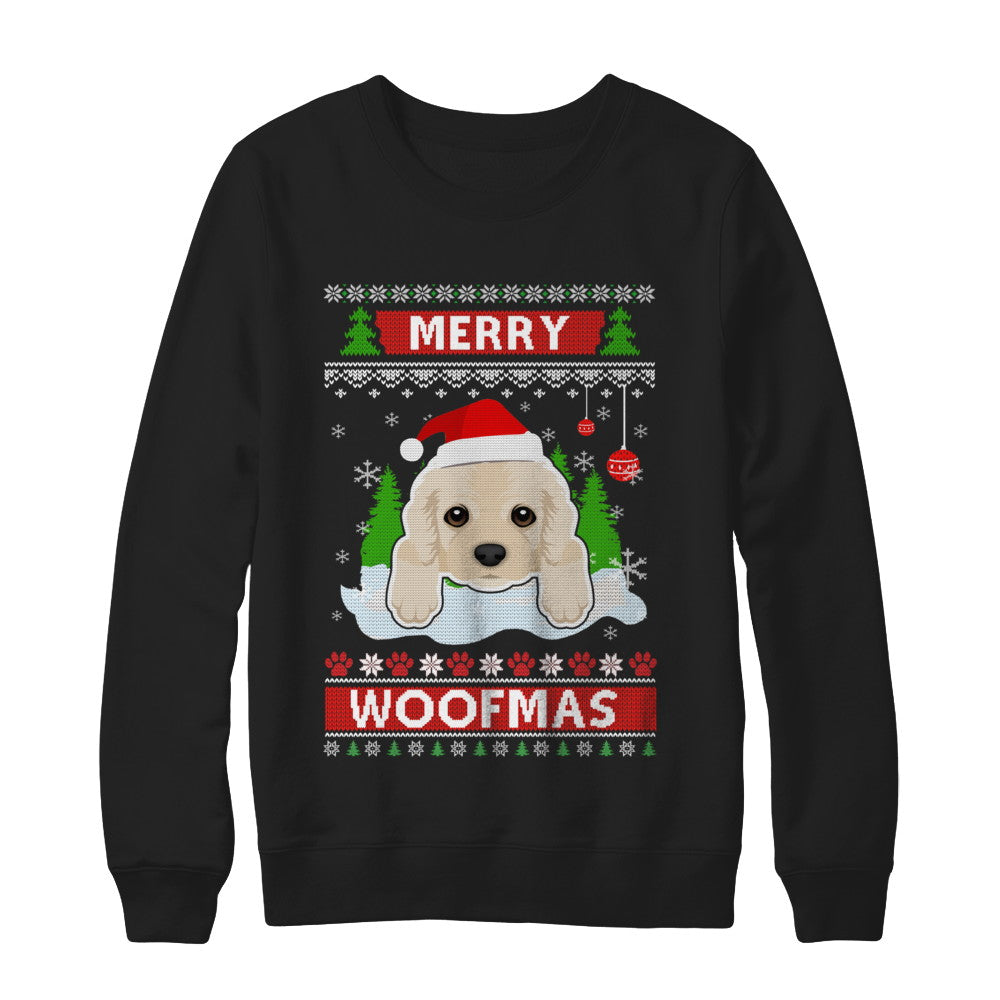 Golden Retriever Merry Woofmas Ugly Christmas Sweater T-Shirt & Sweatshirt | Teecentury.com