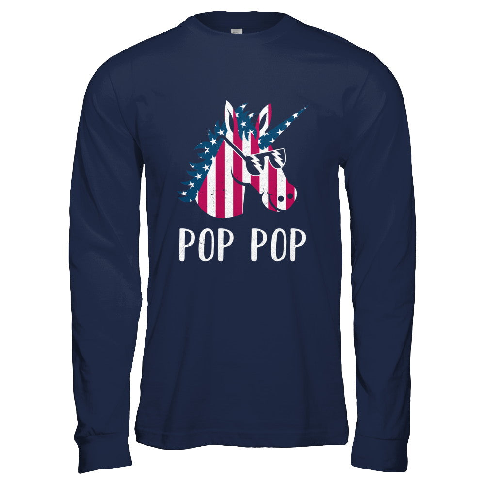Patriotic Pop Pop Unicorn Americorn 4Th Of July T-Shirt & Hoodie | Teecentury.com